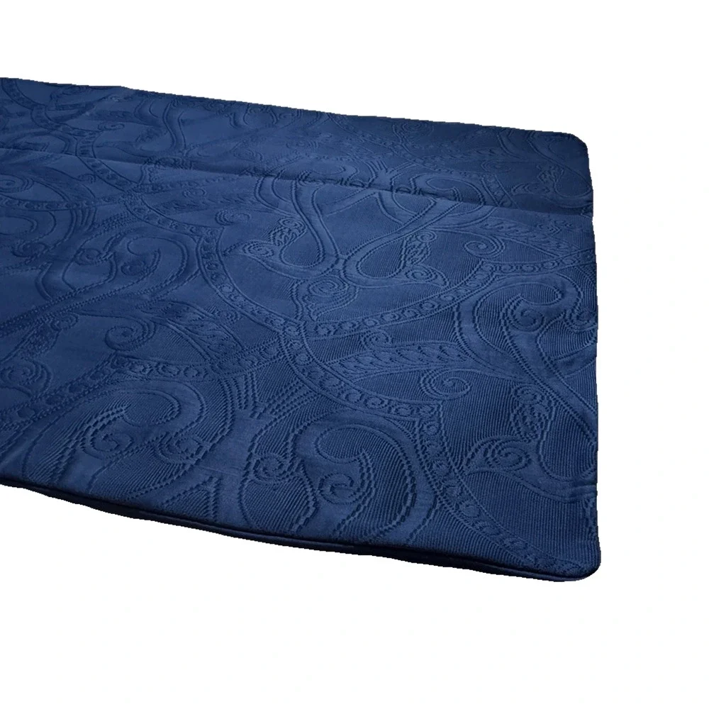 Beautiful Luxury King Shams Chambers Fine Linen Pair Pillowcases Navy Blue Italy